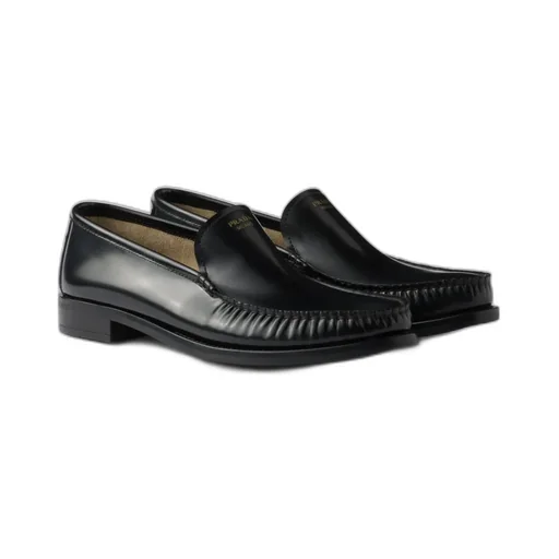 Logo-Debossed Ruched Loafers