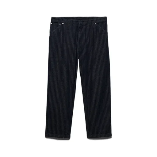 Enamel-Triangle Logo Tapered Leg Trousers