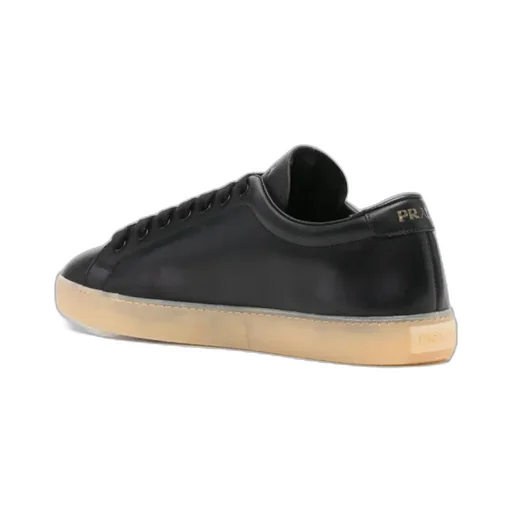 Enamel Triangle-Logo Sneakers