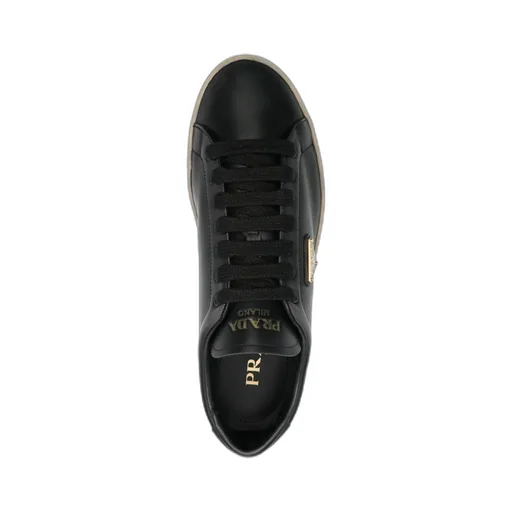 Enamel Triangle-Logo Sneakers