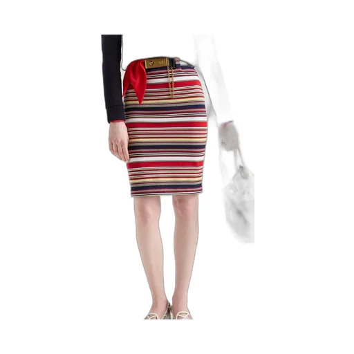 Striped Pencil Skirt