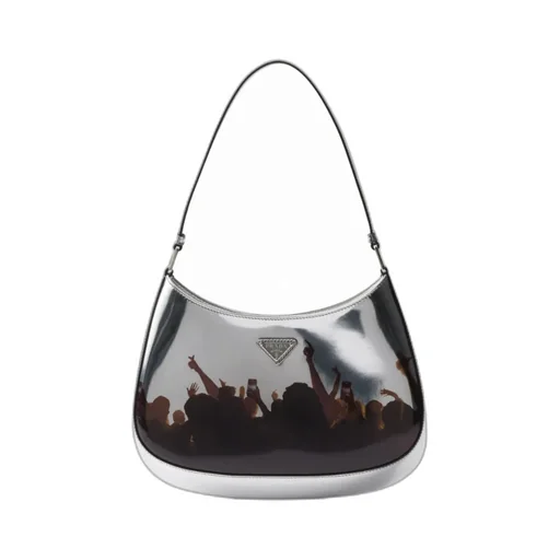 Cleo Printed Brushed Leather Shoulder Bag