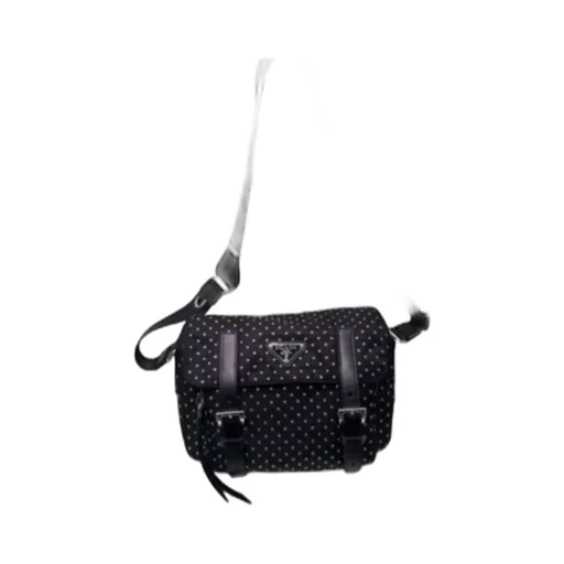 Re-Nylon Shoulder Bag With Studs