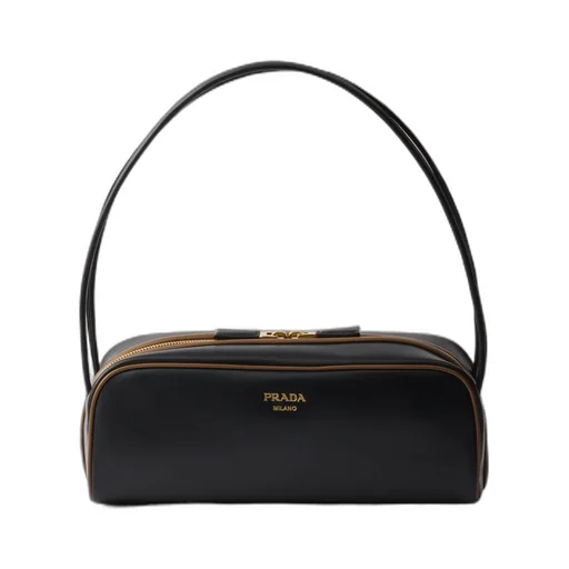 Logo-Printed Zipped Shoulder Bag