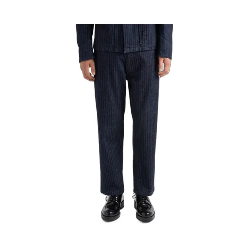 Enamel-Triangle Logo Tapered Leg Trousers