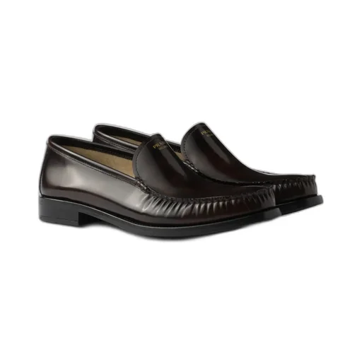 Logo-Debossed Ruched Loafers