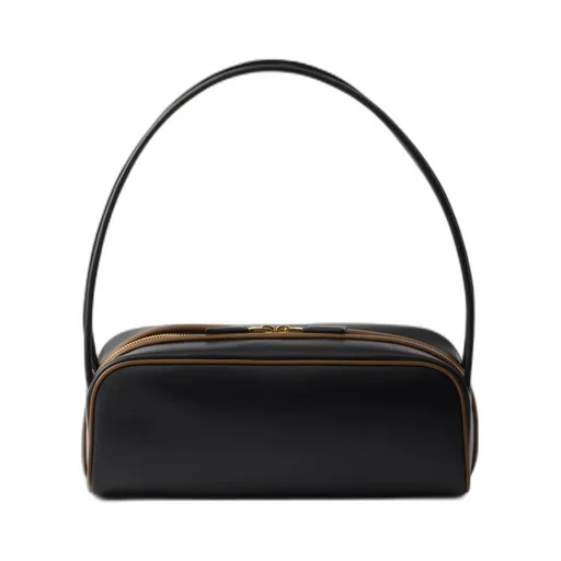 Logo-Printed Zipped Shoulder Bag