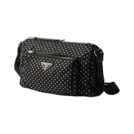 Re-Nylon Bag With Studs