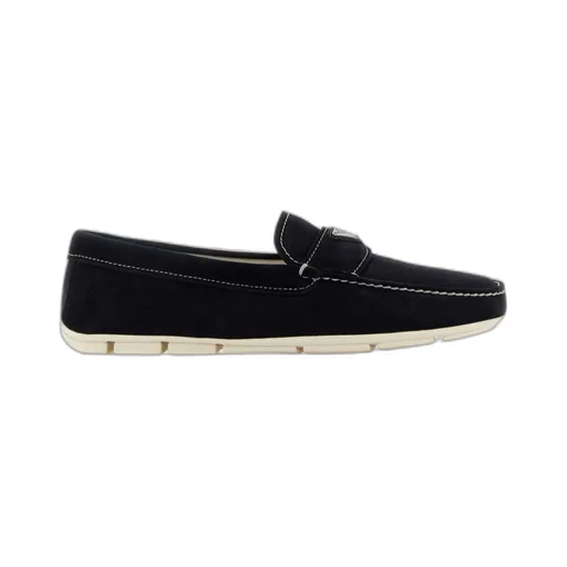 Triangle-Logo Slip-On Loafers