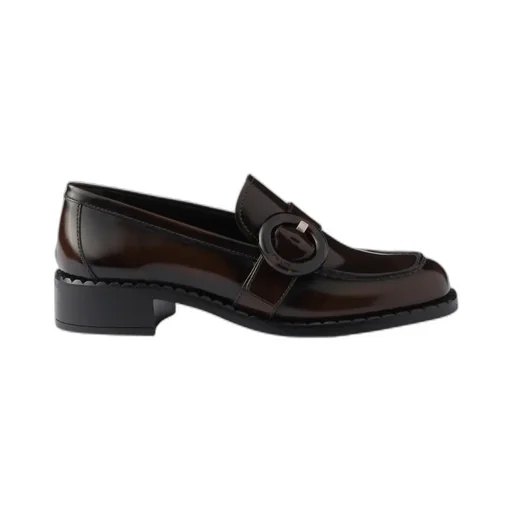 Logo-Engraved Buckle Loafers