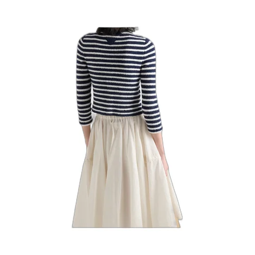 Striped Bouclé Cardigan