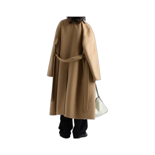 Double-Breasted Cashgora Coat