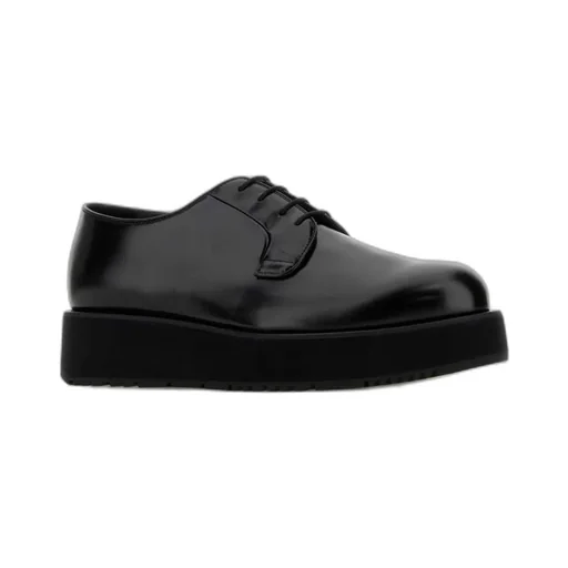 Brushed-Leather Derby Shoes