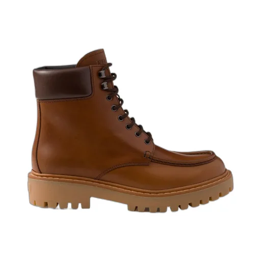 Round-Toe Lace-Up Boots