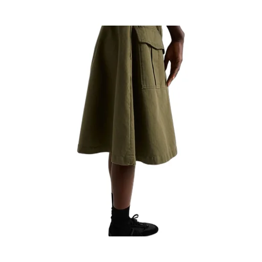 Flared Midi Skirt