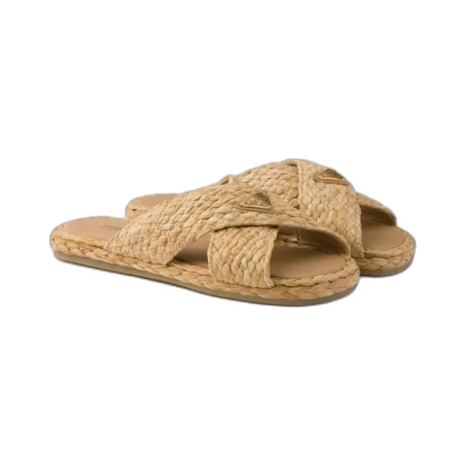 Triangle-Logo Slip-On Sandals