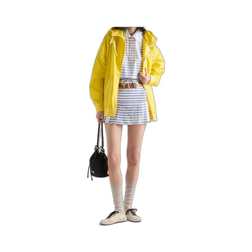 Striped Poplin Miniskirt