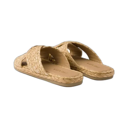 Triangle-Logo Slip-On Sandals