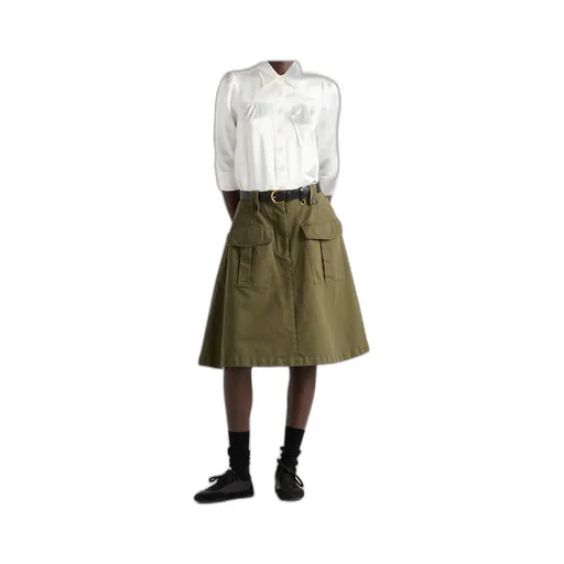 Flared Midi Skirt