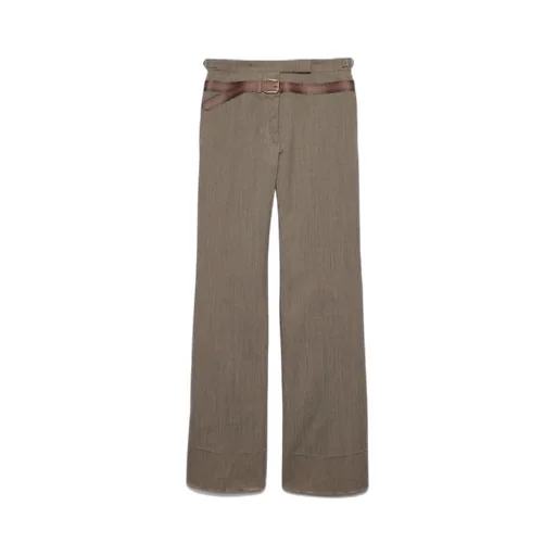 Belt-Detailed Pleated Trousers