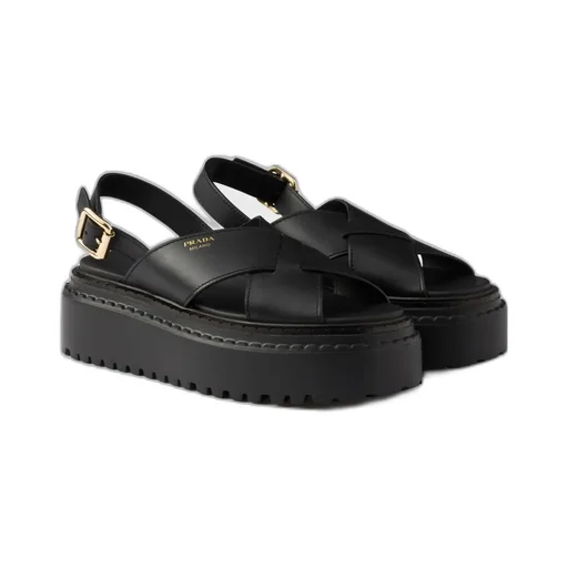 Crossover Strap Detailed Slingback Sandals