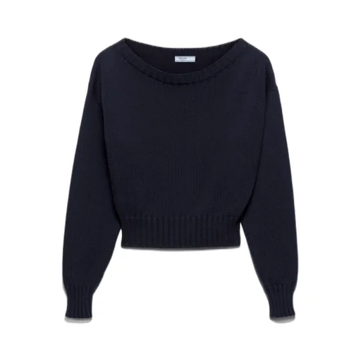 Boat-Neck Ribbed Jumper