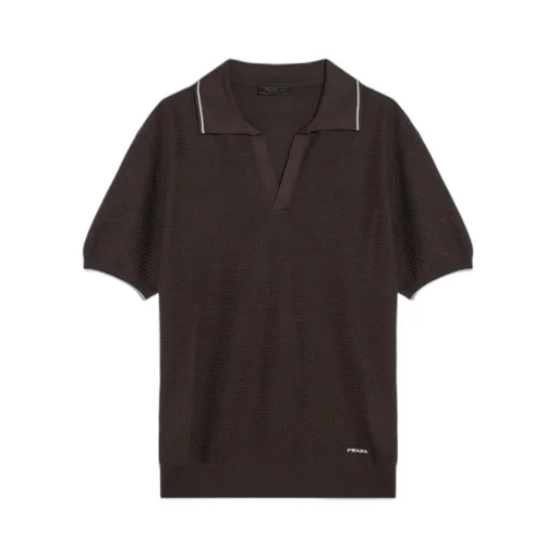 Silk And Cotton Polo Shirt