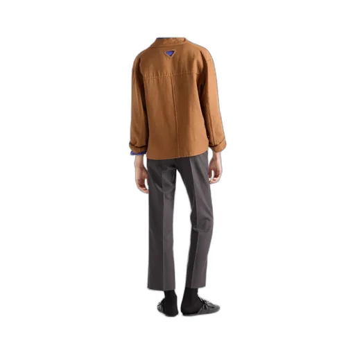 Long-Sleeved Button-Up Jacket