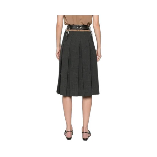 Pleat Detailed Midi Skirt
