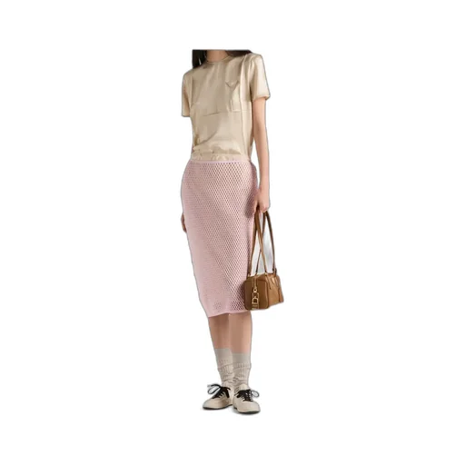 Logo Plaque Midi Skirt