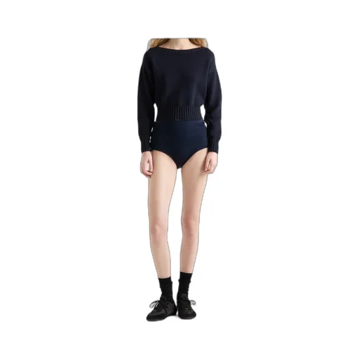 Boat-Neck Ribbed Jumper