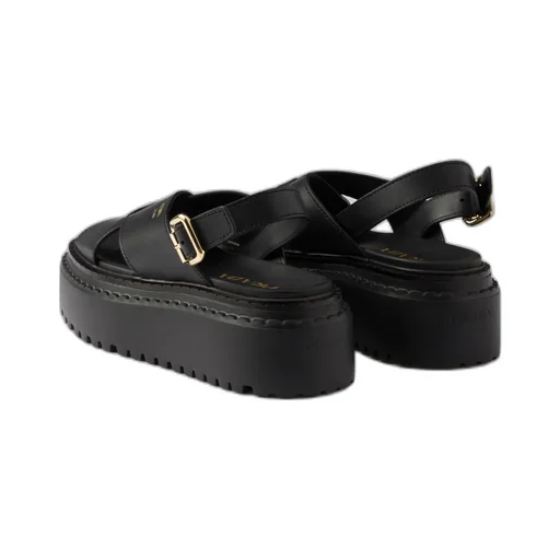 Crossover Strap Detailed Slingback Sandals
