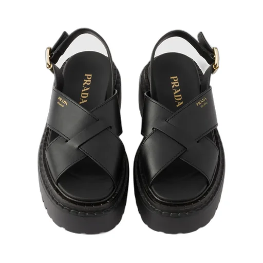 Crossover Strap Detailed Slingback Sandals