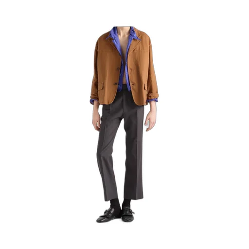 Long-Sleeved Button-Up Jacket