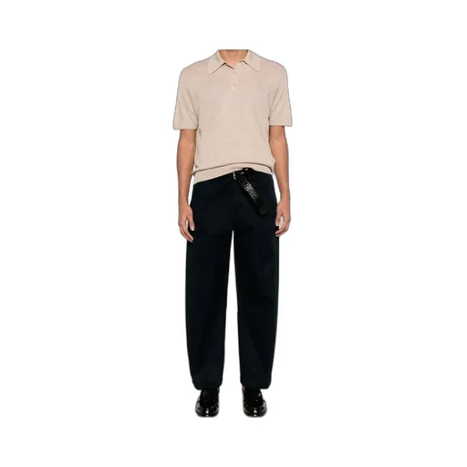 Short-Sleeved Knitted Polo Shirt
