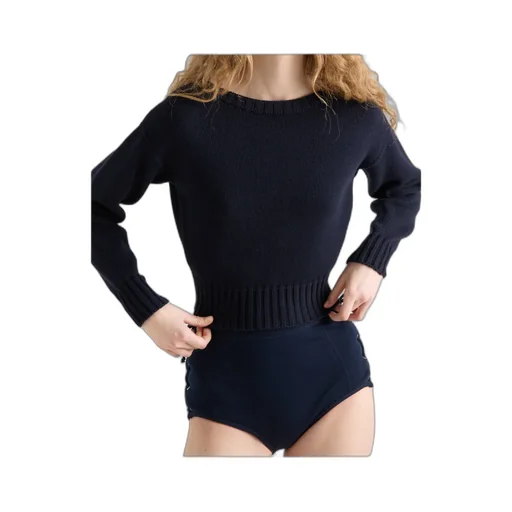 Boat-Neck Ribbed Jumper