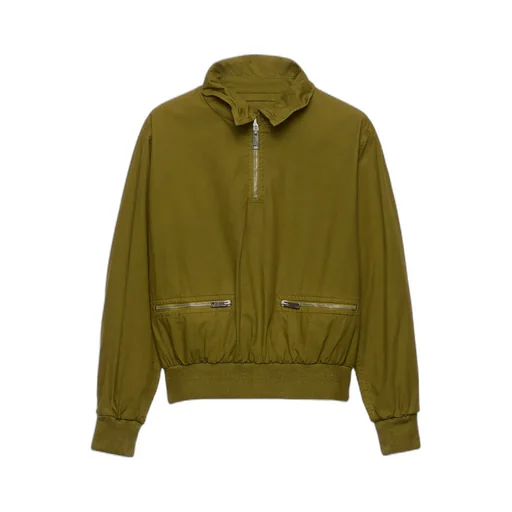 Half-Zip Poplin Jacket