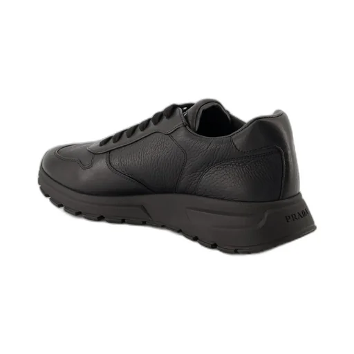 Triangle-Logo Lace-Up Sneakers