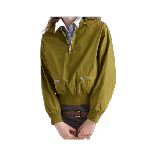 Half-Zip Poplin Jacket