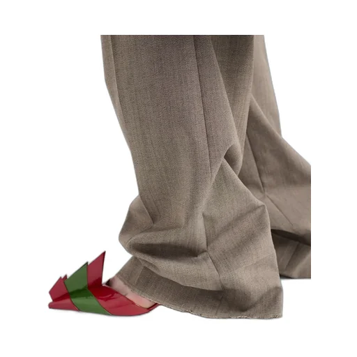 Belt-Detailed Pleated Trousers