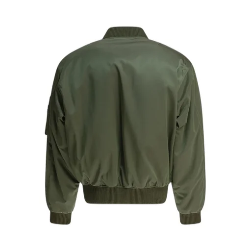 Triangle-Logo Zipped Bomber Jacket
