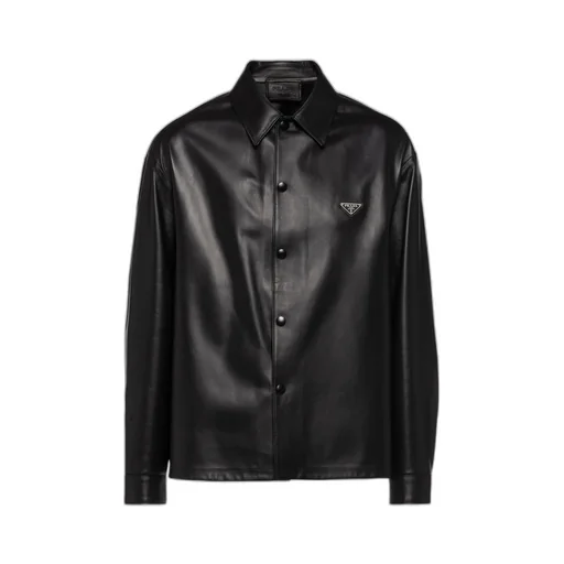 Triangle-Logo Button-Up Shirt