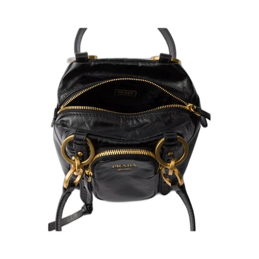 Dangle Leather Top-Handle Mini-Bag