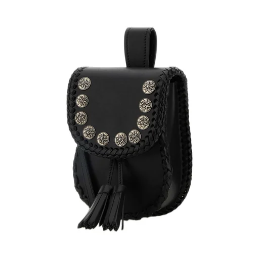 Tassel-Detailed Fold-Over Crossbody Bag