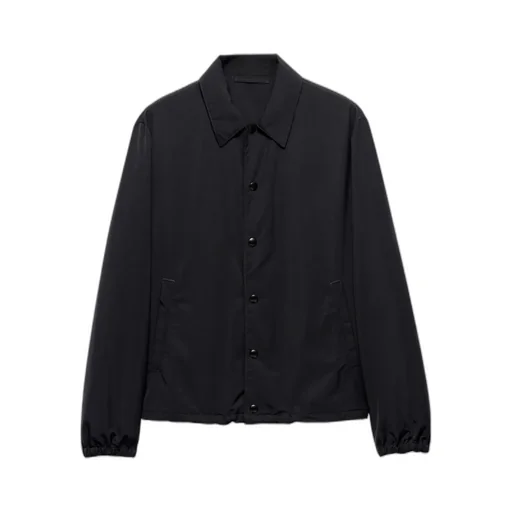 Drawstring Hem Shirt Jacket