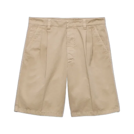 Logo Detailed Pleated Bermuda Shorts