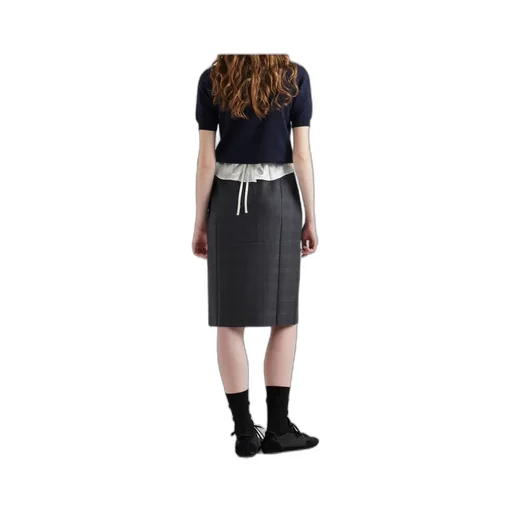 High-Waist Straight Hem Skirt