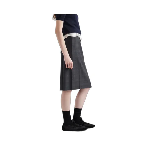 High-Waist Straight Hem Skirt