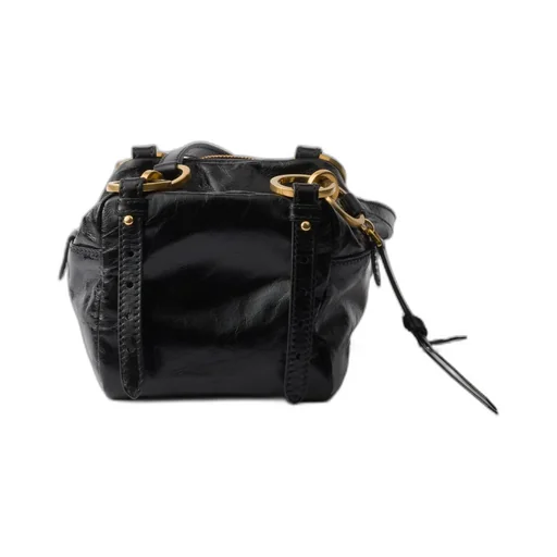 Dangle Leather Top-Handle Mini-Bag