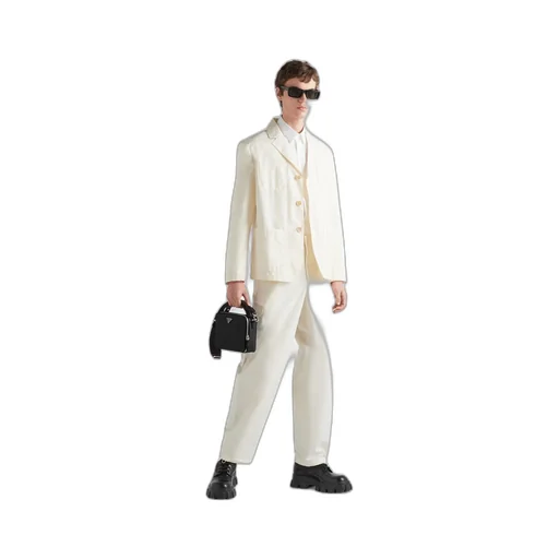 Single-Breasted Technical Cotton Jacket